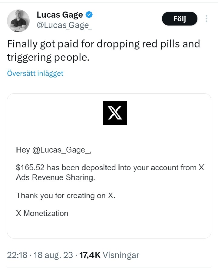 Twitter/X betalar öppna, ofiltrerade nazister för deras bidrag.
