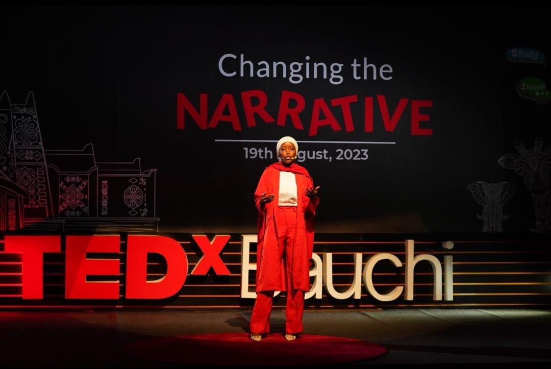 First time on a global stage and I have to say I was really really ecstatic even though there’s this thick air of nervousness around me cos I knew about it few days to the event 😅but Alhamdulillah I did it all thanks to
#TEDxBauchi2023 
#TEDxBauchi 
#Changingthenarrative
