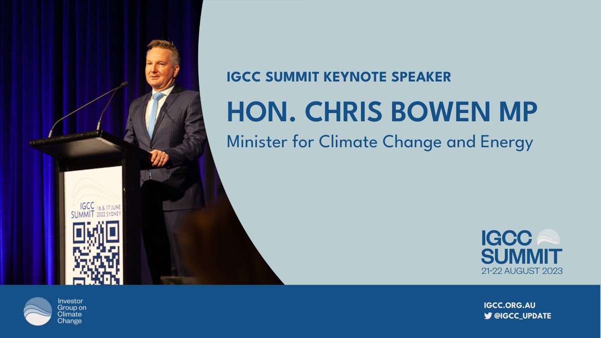 The #IGCCSummit2023 promises to be a hub of knowledge exchange, where groundbreaking ideas and insights will take centre stage with an exceptional speaker line-up, including Hon. Chris Bowen for keynotes.

As proud media partner, we will provide editorial coverage of this summit.