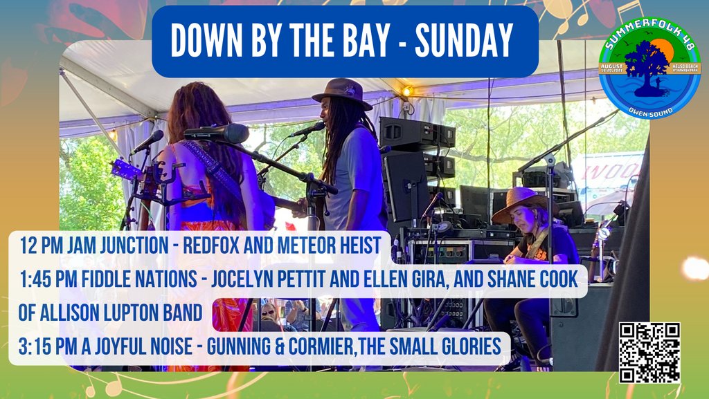Beauty day here at Summerfolk! Here is today's schedule. Hope to see you at 10:30 for the Gospel Workshop!  Tickets are availble at the gate. 
summerfolk.org