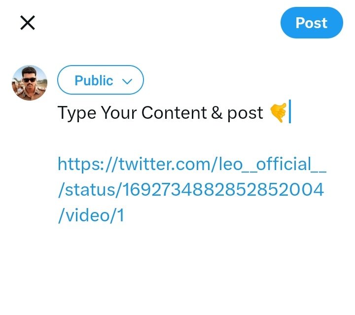 TheriGunaa's tweet photo. In mob
How to Post other's video to your timeline Like 1st pic.
Step 1 : Copy the Original Link of the video.
Step 2 : Paste the Link in your tweet & delete the details till the #Question_mark ( Ref pic 2)
Step 3 : add - **/Video/1**
type content and tweet
(Ref pic 3 & 4) https://t.co/T6230zqo8j