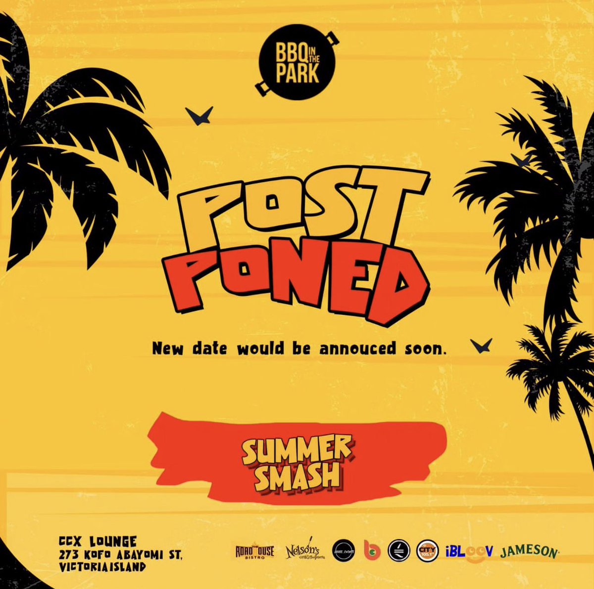 For my people coming for me, 
Summer smash has been postponed 

A new date will be announced soon 🖤
@BbqinDPark