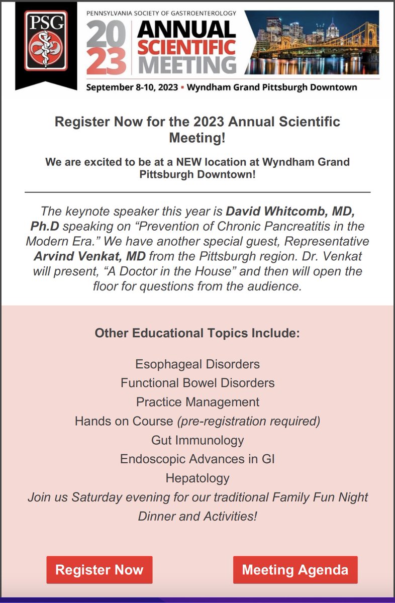 Join @DavidDiehlMD and me, along with other stellar faculty learn everything about #GI in #Pittsburgh Great opportunity to learn at hands-on stations @ShyamTMD @AdamKichlerDO @SaadJavedMD @HarshitKharaMD @KNWeaverMD @AustinChiangMD @JasmohanBajaj