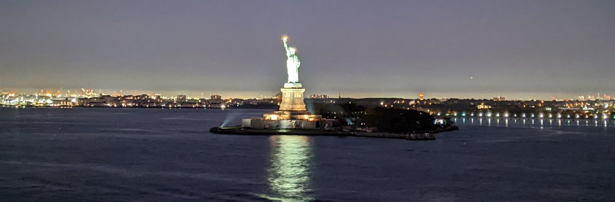 Do I get double points for this #pano of the Statue of Liberty on #Liberty Island in New York harbor 🇺🇸 on International Lighthouse and Lightship Weekend? The Statue of Liberty in her early years was officially a #lighthouse operated under the authority of the Lighthouse Board.