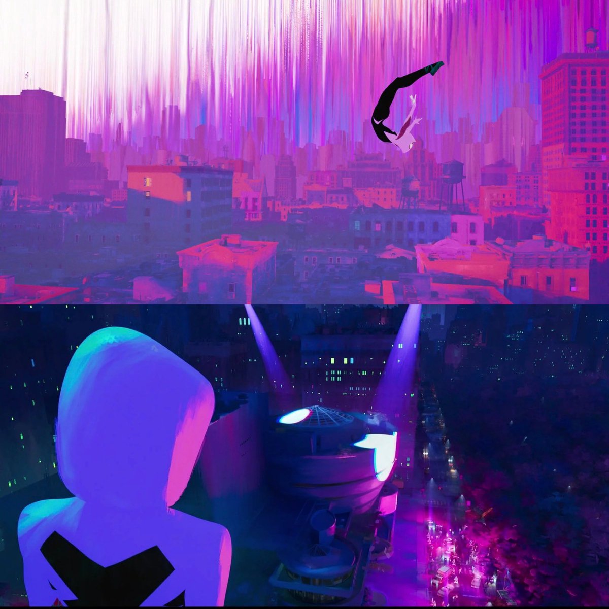 Gin0610 was one of the most complex shots in the film. Animated by Siggi Thorhannesson, lit by Laura Barrios,it shows how the look of Gwen’s world can span from a graphic aesthetic to dripping watercolor #AcrossTheSpiderVerse #SpiderManAcrossTheSpiderVerse #spidergwen #SpiderMan