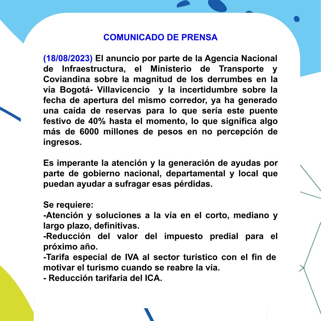 Cotelco_Meta's tweet photo. #comunicadodeprensa https://t.co/PQJrtHRX44