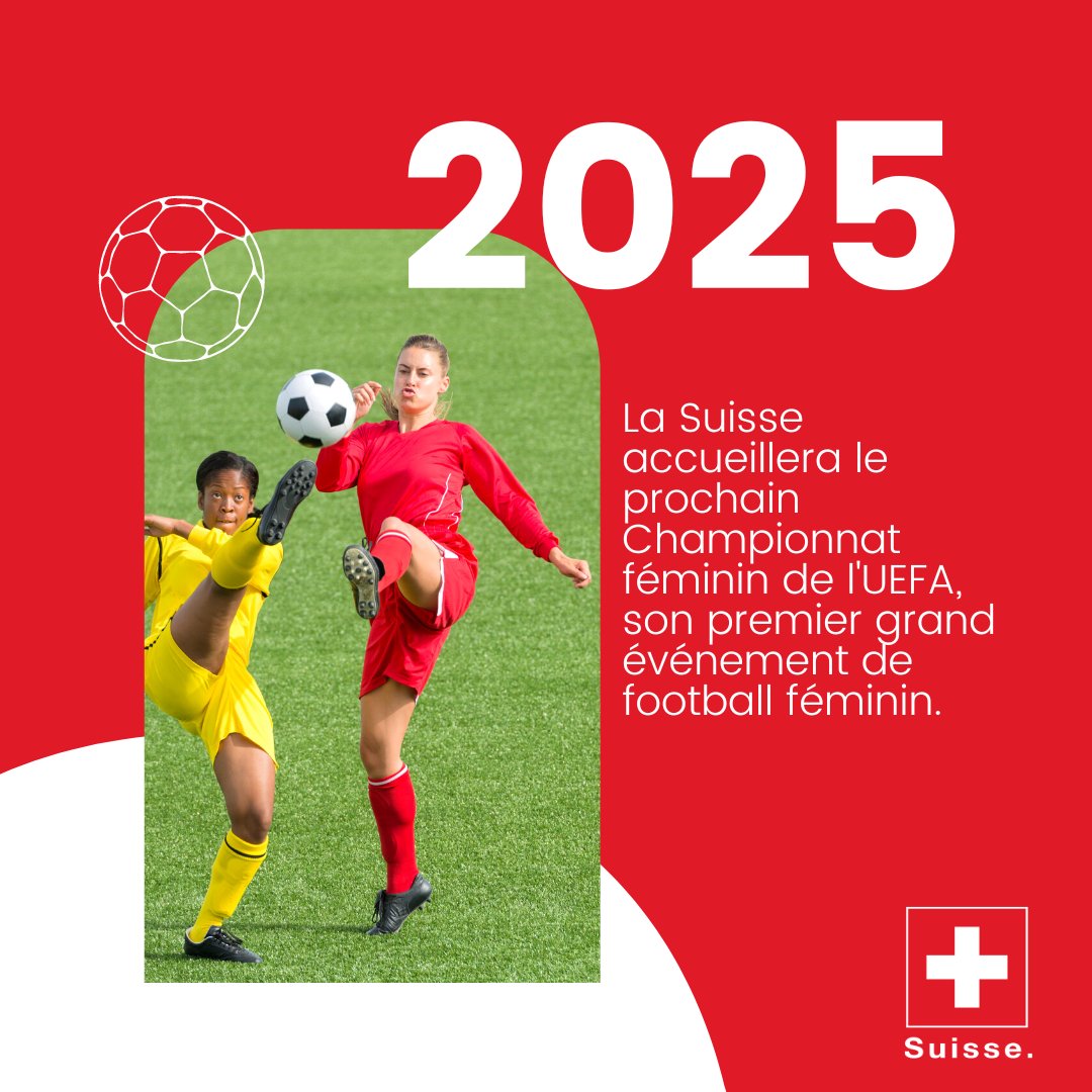 Parlons du football féminin ! ⚽ 
A vos agendas : L'Euro 2025 féminin aura lieu en Suisse et les matchs se dérouleront dans les villes de Bâle, Berne, Genève, Lucerne, Sion, Saint-Gall, Thoune et Zurich. 🇨🇭
#FIFAWWC #natimiteuch #lanatiavecvous #lanaticonvoi