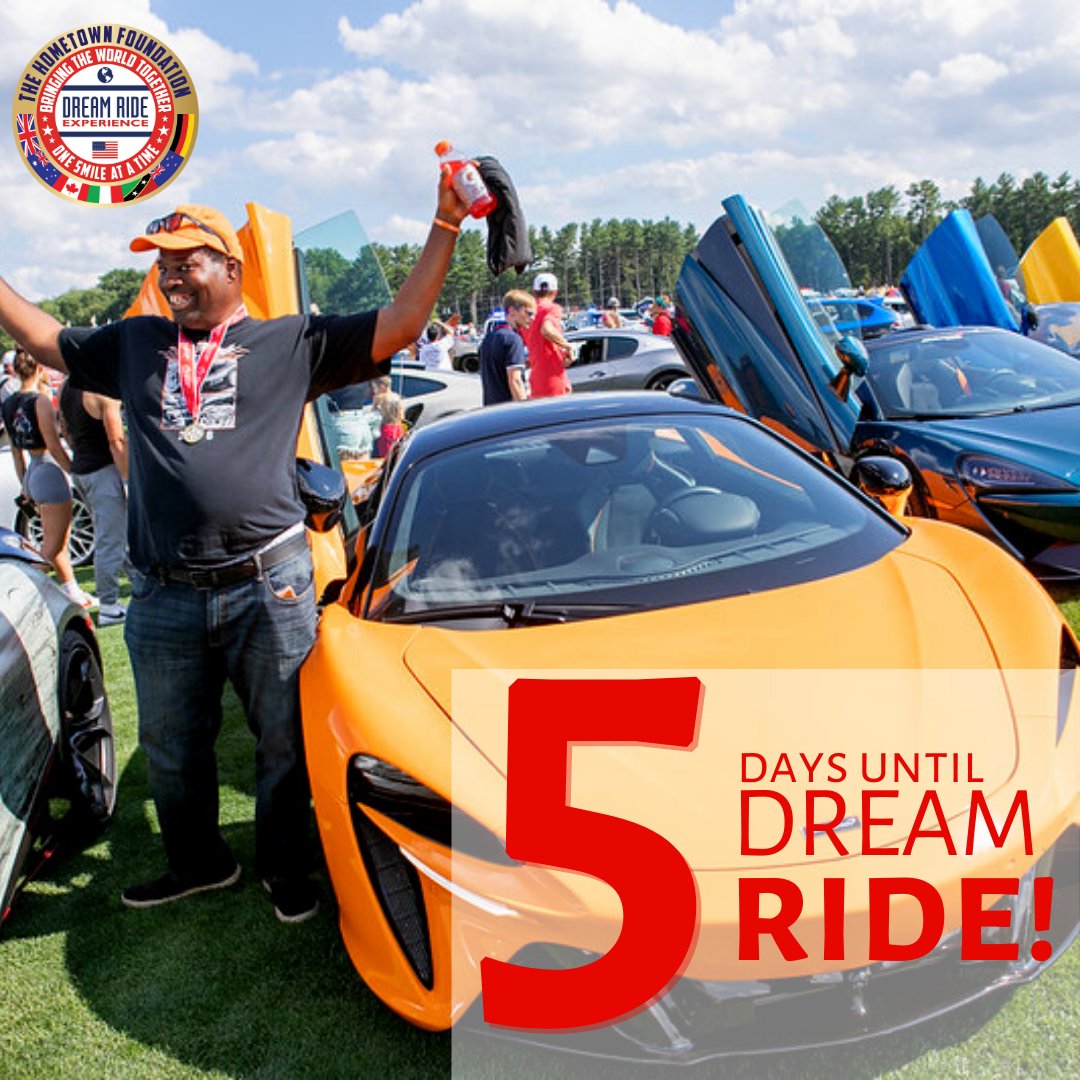 Only 5 days left until Dream Ride! Join us in making a difference and have fun doing it. reg.dreamride.org