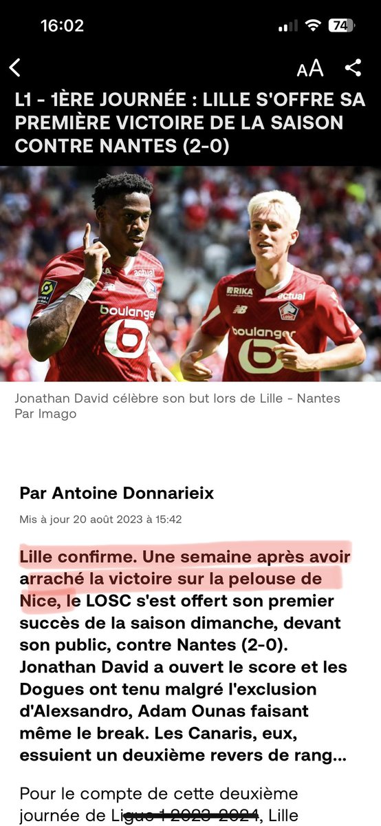 LensUnited's tweet photo. Encore un bon journaliste ! 
(Lille a fait match nul contre Nice) 
@Eurosport_FR https://t.co/TftczUZX2c