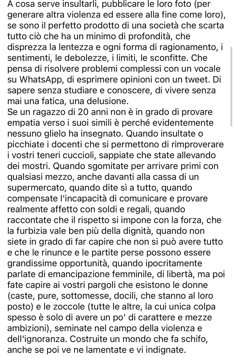 Marco_Rizzo's tweet photo. Lo stupro a #Palermo di pochi giorni fa mi disgusta e mi spaventa, e non riesco a trovare le parole per commentarlo. Per fortuna la collega Sandra Figliuolo, una giornalista per bene che vive quella città ogni giorno, ha trovato le parole per me (e credo per molti altri). https://t.co/m0VEmUBTUj