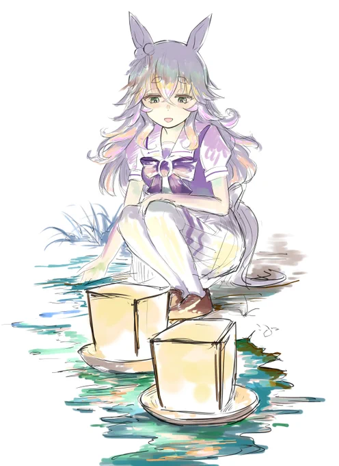 思いついたイラストのカラーラフ 