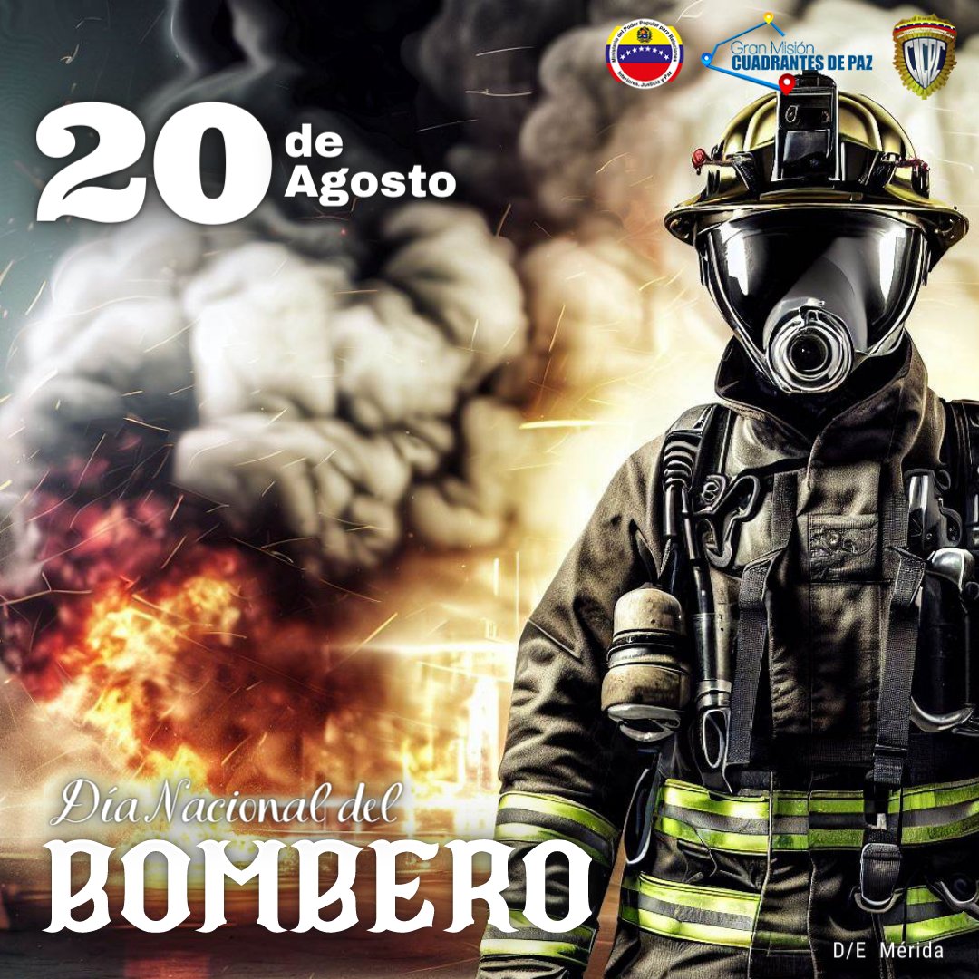 Venezuela conmemora el Día Nacional del Bombero, en reconocimiento a los hombres y mujeres que diariamente trabajan para salvaguardar la vida y los bienes de la población, ante el riesgo de incendios o cualquier evento social o natural.
 #SomosConstructoresdepaz