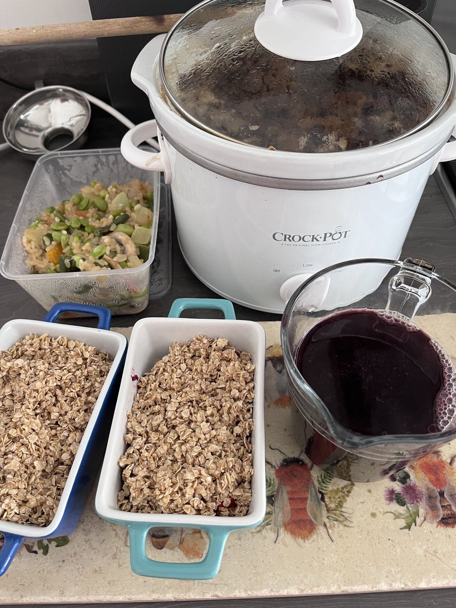 Blackberry and apple crumble, blackberry cordial, veg risotto and courgette chutney #allotmentlife #growyourown