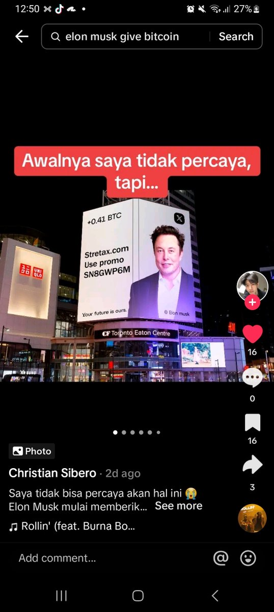 satuthesign's tweet photo. @elonmusk This spam website using your name @elonmusk. LOL https://t.co/IVnDQup5aN