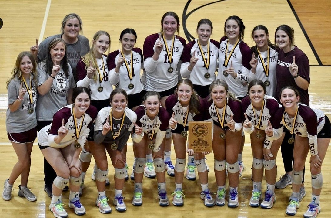 So proud of my teammates, such an amazing weekend of volleyball. We brought home gold from the Gatesville Varsity tournament as a 3A beating out several 4A schools. We fought hard &amp; never quit. I’m learning a new position (setter) and ♥️ being able to contribute any way I can!!