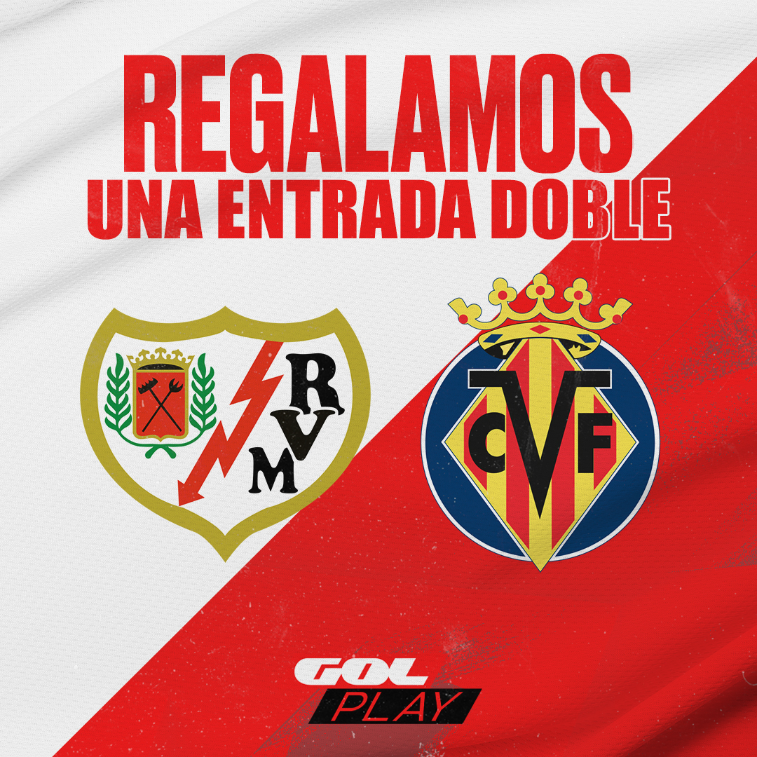 Gol's tweet image. 🎁 𝗥𝗘𝗚𝗔𝗟𝗢 | ¿Quieres una entrada doble para el @RayoVallecano 🆚 @VillarrealCF?

❤️ Sigue a @Gol
🔁 Haz RT

🥇 Dos ganadores

🔥 ¡A las 21:30h, vive en directo el #GranadaRayo en Gol Play!

#️⃣ #LaLigaEnGol
