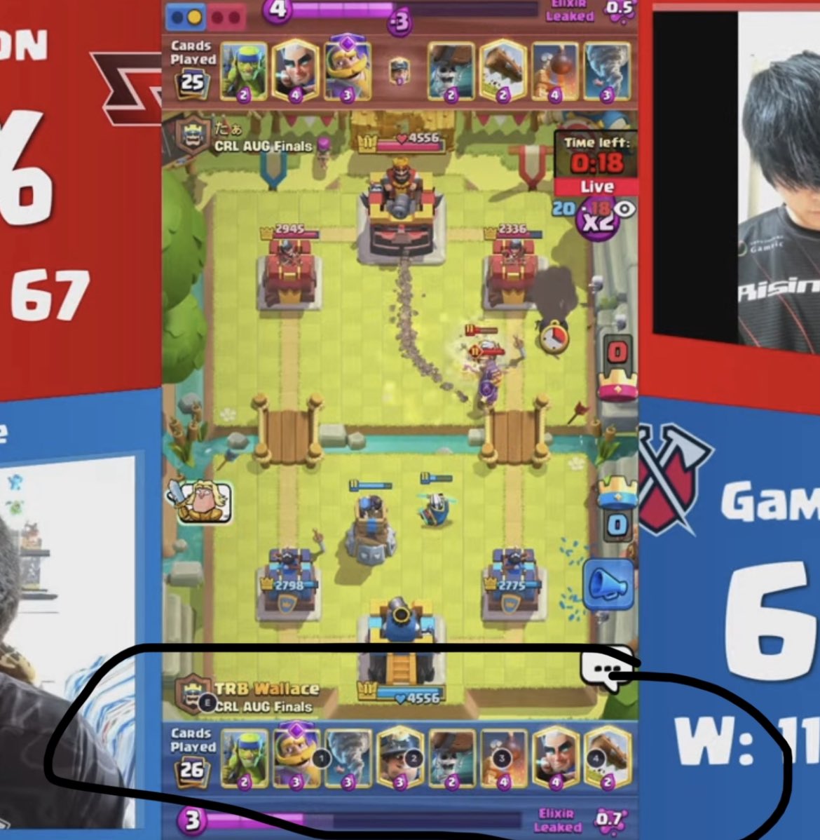 Official broadcast has the bluestacks keybinds on the screen 😭isnt bluestacks supposed to be against the CR TOS? and they using it on the official broadcast is crazy.