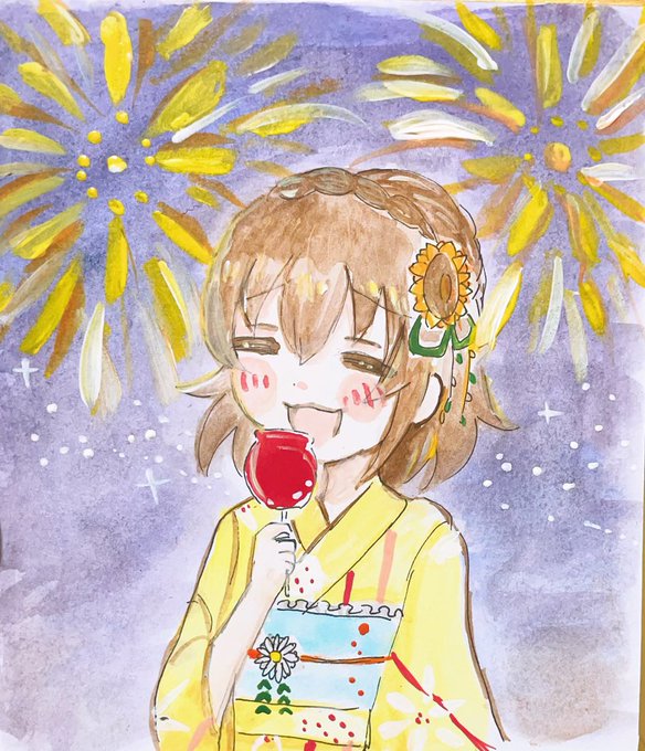 「りんご飴 花」のTwitter画像/イラスト(新着)