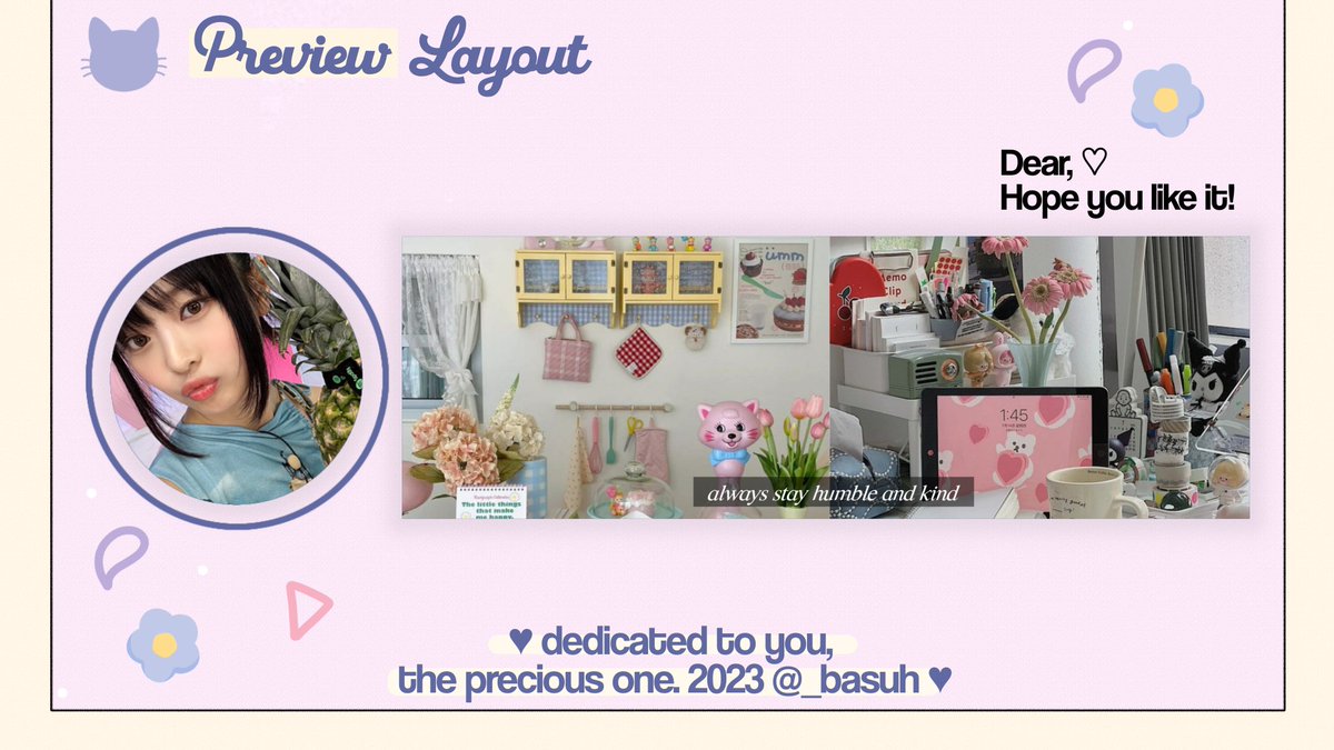 diebydeath's tweet image. Dapet layout lucu dari kak @_basuh yang disponsorin kak Anonim! GEMEEEEEEEEEEES. HUHUHUHU suka banget! Makasih banyak Kak Zeey dan Kak Anonim buat layout Hanni yang lucu ini! 🥹💗