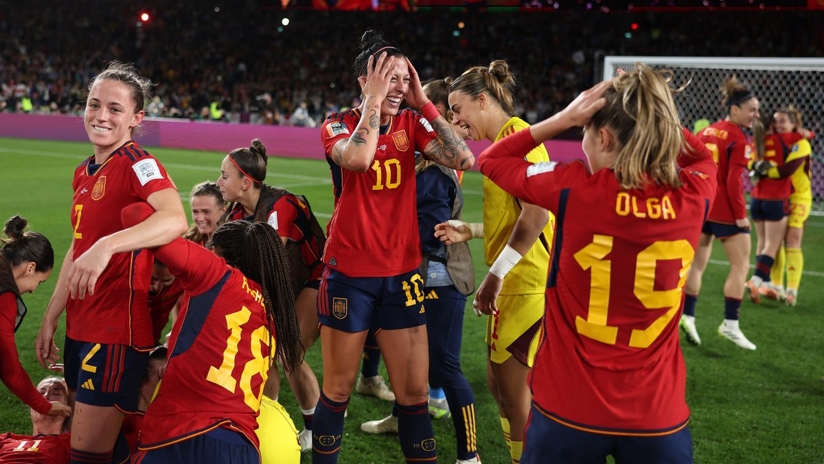 When that winning feeling sinks in. 🤯

<a href="/SEFutbolFem/">Selección Española Femenina de Fútbol</a> | #FIFAWWC