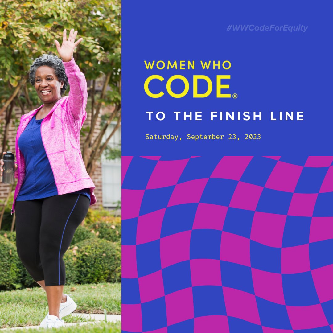 WomenWhoCode's tweet image. 🚀 Join us for #WWCode to the Finish Line as we walk, run, or roll to showcase the collective impact we can have to empower diverse women in tech.
🌟🌍 Register today to get started: wwcode.typeform.com/tothefinishline
#WomenWhoCode
#WWCodeForEquity
