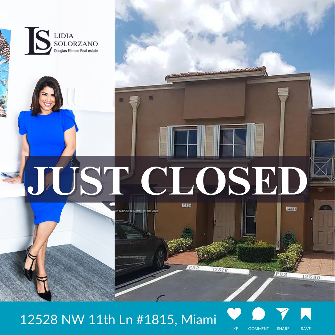 Realtor_Lidia's tweet photo. 🎊Just Closed🏡

If you’re looking to Buy/Sell in South Florida area,
you’re going to need an experienced Realtor on your side. 💪

DM me and let’s see if we make a good fit.
Lidia Solorzano⁣
📲 305.979.5047 https://t.co/3Jj3xOpu2S