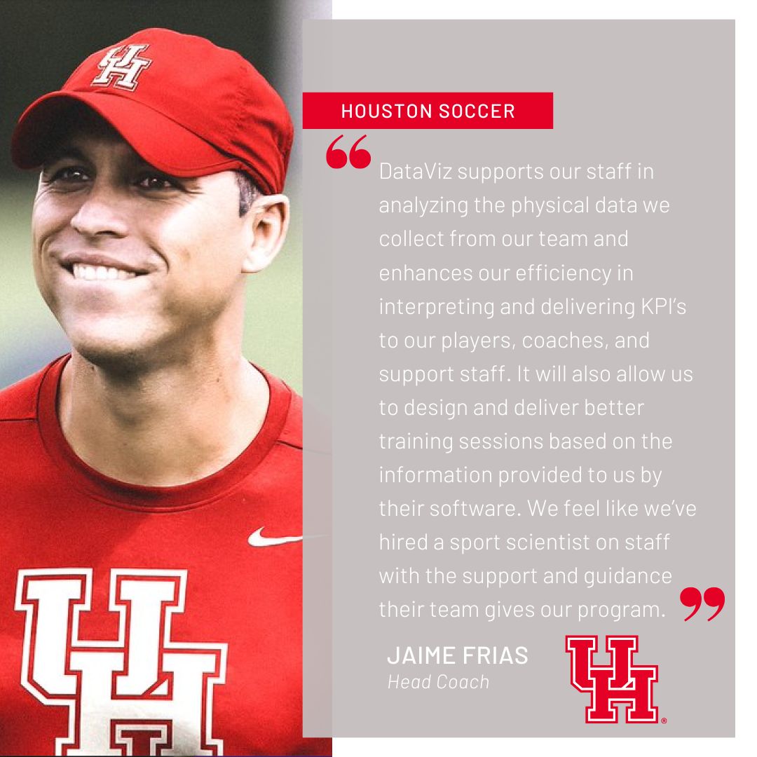 We wanted to give a proper welcome to Jaime Frias and the whole team at @UHCougarSoccer for joining the GPS DataViz family. We can't wait for what this year will bring. Love this ➡️ 'We feel like we have hired a sports scientist!' #EmpowerYourData | #HTownHustle | #GoCoogs