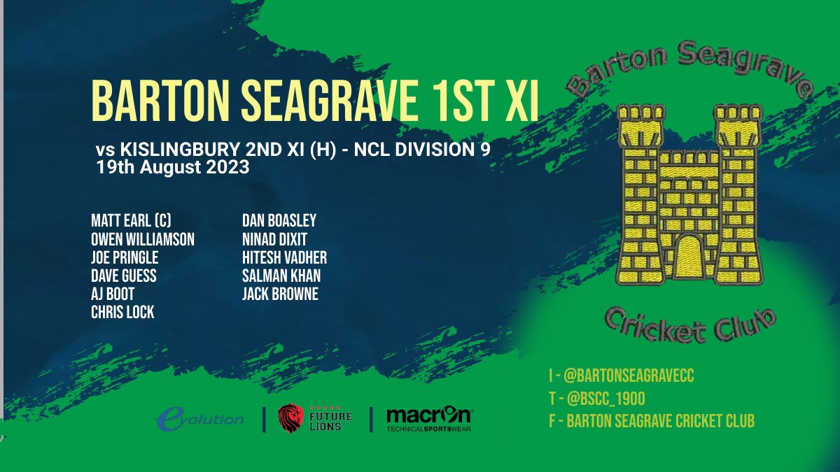 Just the one BSCC fixture this weekend.