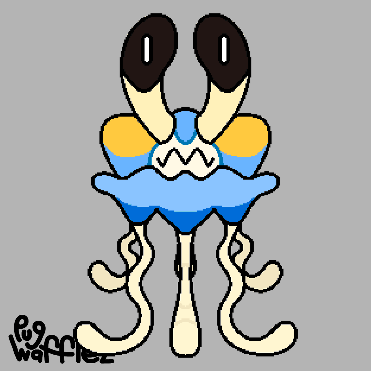 PugWafflez2's tweet photo. Jelipod (Water/Poison)

[ #pokemon #fakemon #PokemonScarletViolet #creaturedesign  ] https://t.co/T5lw8OaGQu