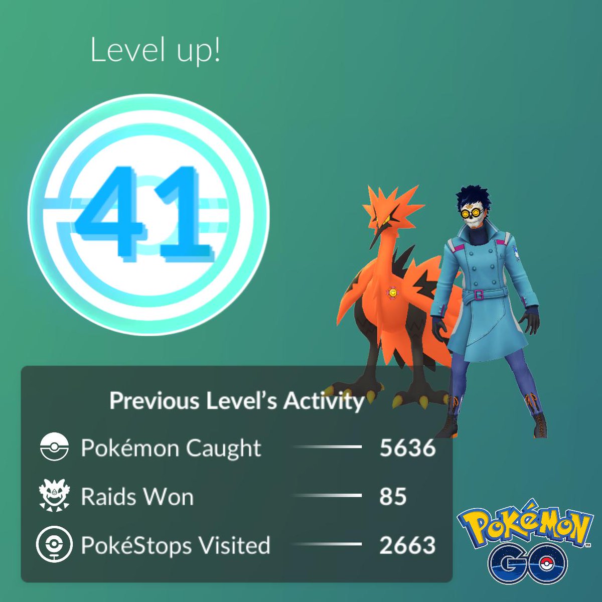Level 41 baby!! Not too bad considering I started only 2 years ago! #PokemonGo <a href="/PokemonGoApp/">Pokémon GO</a> #TheGrind #Pokemon