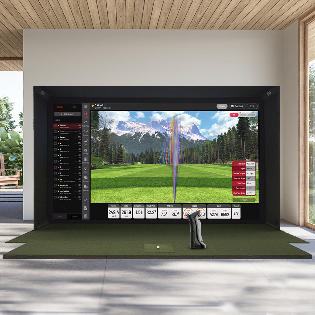 uneekor's tweet image. Empty room in the 🏠? We have you covered! 

Swipe ⬅️ to see how we turned this blank space into the ultimate game-improvement space 🏌️

#Uneekor #EYEMINI #HomeSimulator