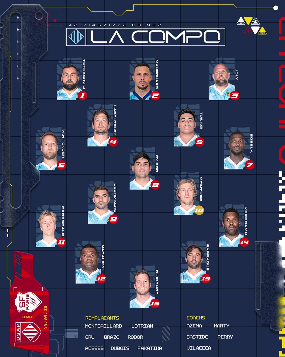 🏉 La première composition de l’ère Azéma, et le premier capitaine : JAKE MCINTYRE
