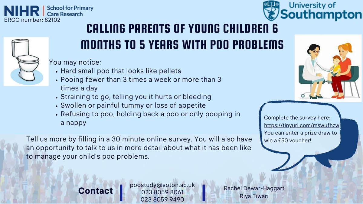 thepoostudy's tweet photo. We want to hear from you! Complete our survey here: https://t.co/7FUcHaT2Tq
#constipation #PooProblems @UoS_PrimaryCare @PPI_PCPS @NIHRSPCR @ERIC_UK
Please RT 💩😊 https://t.co/IMKuSFY5Hj