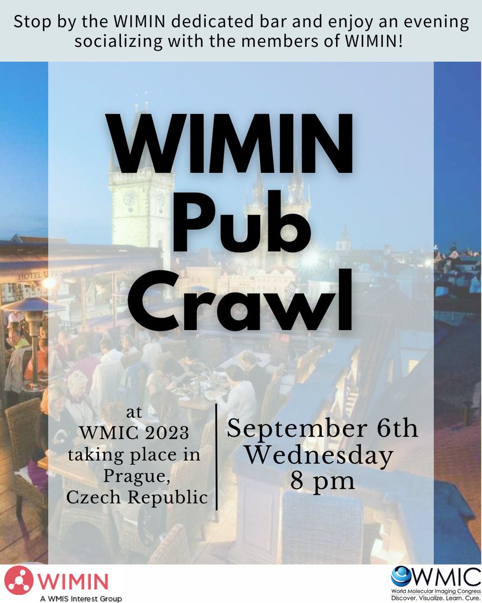 WIMIN_WMIS's tweet photo. Stop by the WIMIN designated pub at the #WMIC2023 Pub Crawl for a fun evening socializing with the members of WIMIN! 🥂 https://t.co/cbcmAwDtqb