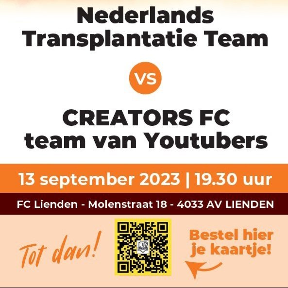 ⚽️ De wedstrijd <a href="/TxVoetbal/">Tx Voetbal Team-NL</a> - <a href="/CreatorsFc/">CreatorsFC</a>

Voor verdere info over beide teams zou ik zeggen neem een kijkje op de volgende websites;⬇️

txvoetbal.com
creatorsfc.club ⬅️ koop hier uw ticket(s) 🎫)