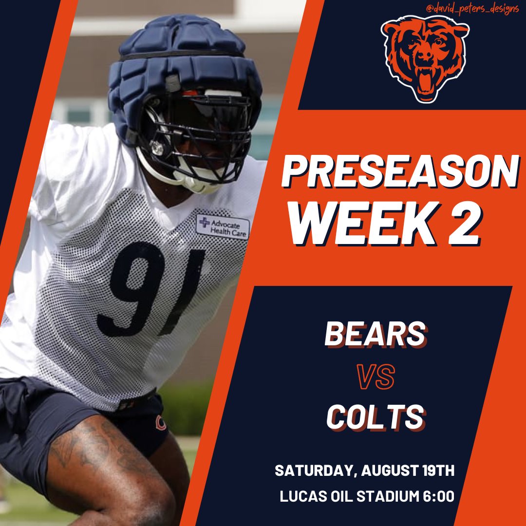 david_peters_04's tweet photo. Bears-Colts tomorrow night!

P.S. @ChicagoBears y’all should hire me. https://t.co/3xebwlYFYe
