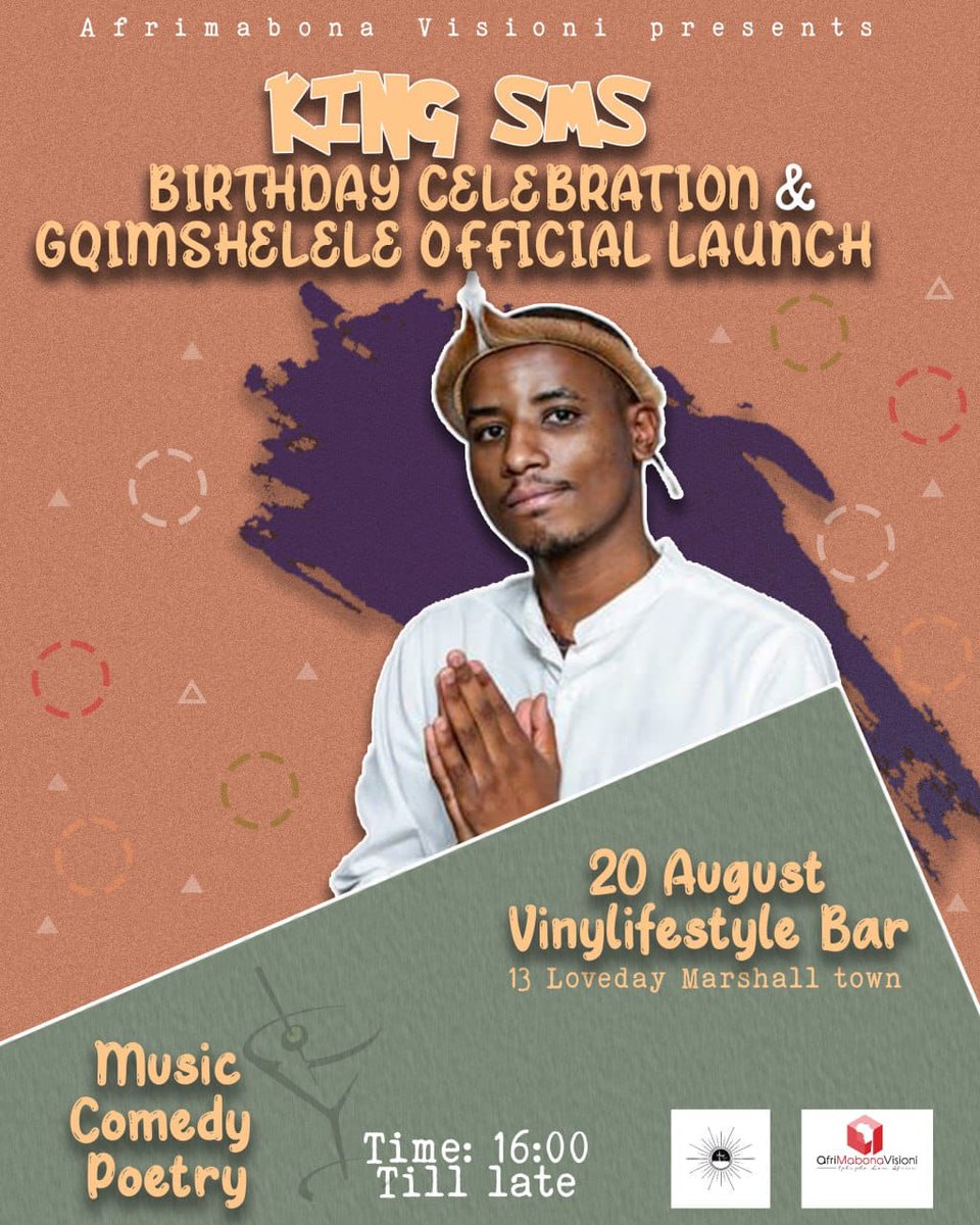 Mohlakanyo's tweet photo. Weekend Event 🎉 | @smszwide_King celebrates his birthday celebration &amp; "Gqimshelele" official single launch | Catch a #BossdUp performance by @Slabsta 🔥🎤

📍13 Loveday Street, Marshall Town
*Doors open 16h00 till late https://t.co/S3ftb9JyXk