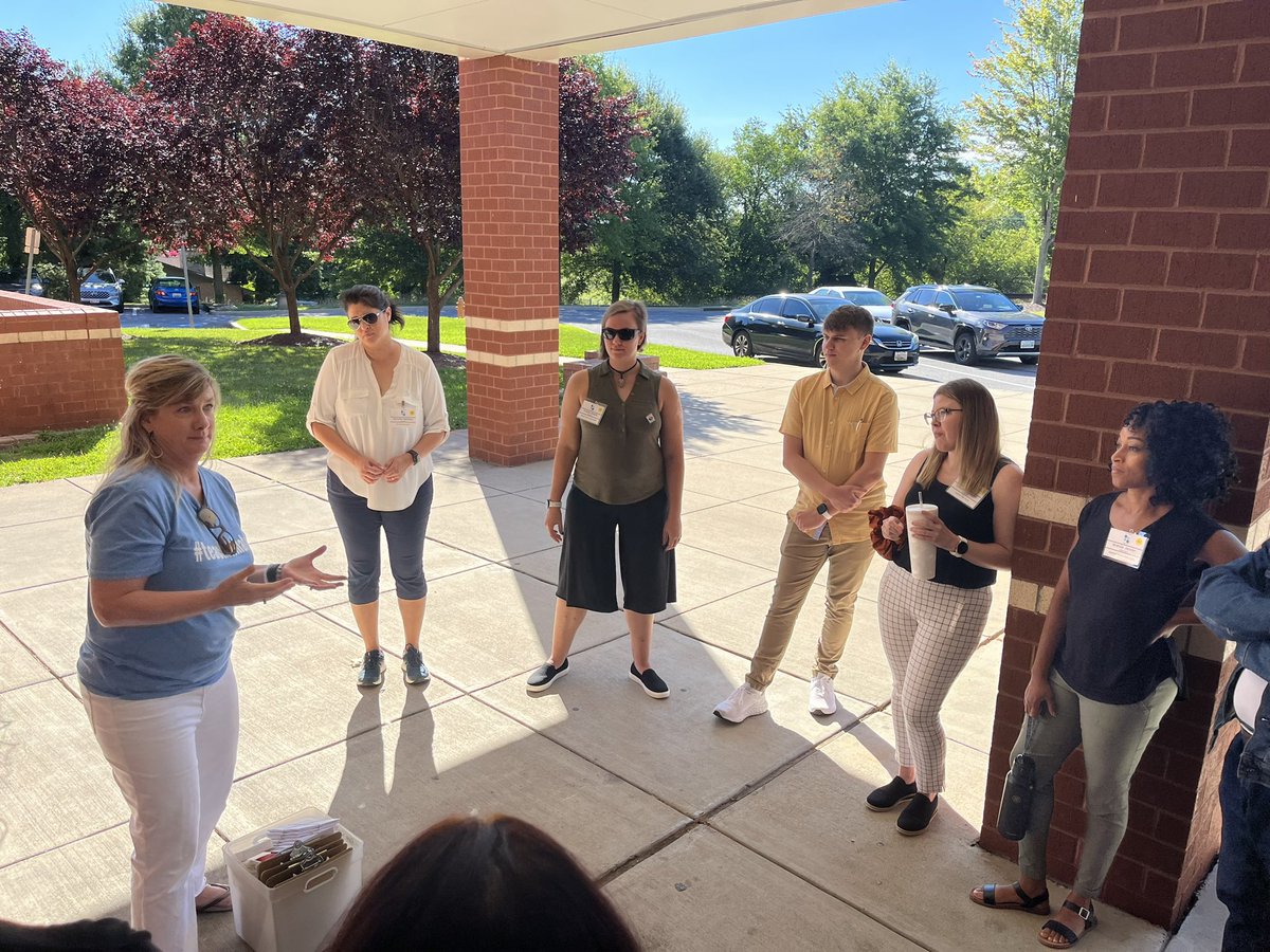 JMulhernBiology's tweet photo. On Day 2 of #HCPSSNEO, we reflected on ways to support ALL students in becoming scientifically literate. Thanks to @AnnStrozyk for showcasing our commitment to environmental literacy and getting our new educators outside on this beautiful August day! @HCPSS @HCConservancy #NGSS https://t.co/e1IOCd8gpm