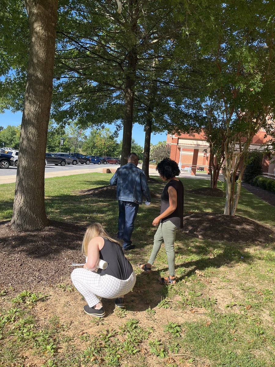 JMulhernBiology's tweet photo. On Day 2 of #HCPSSNEO, we reflected on ways to support ALL students in becoming scientifically literate. Thanks to @AnnStrozyk for showcasing our commitment to environmental literacy and getting our new educators outside on this beautiful August day! @HCPSS @HCConservancy #NGSS https://t.co/e1IOCd8gpm