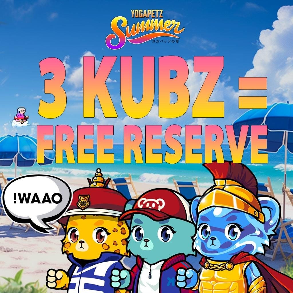 3 Kubz = 1 YogaPetz Free Reserve
<a href="/kubzjungle/">Kubz ❤️ $WELL (🦁,🧘‍♀️)</a> are ready for #YGPZSummer 

Are you?