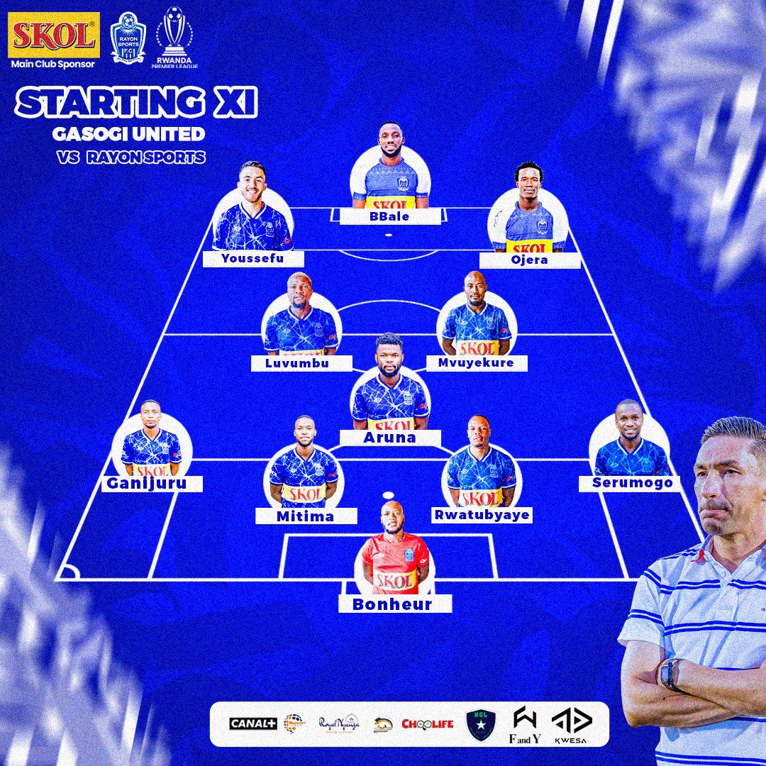 rayon_sports's tweet photo. Our Starting Line Up to face GASOGI UNITED!!! 

#Gikundiro COME ON!!!🔵⚪️ https://t.co/BeyOG0hnwU