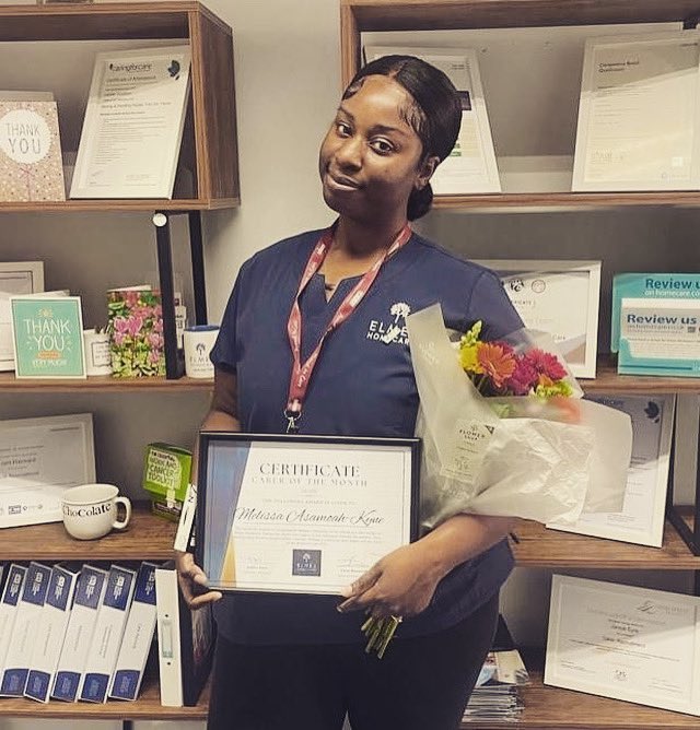 ElmesHomecare's tweet photo. Elmes Homecare is thrilled to announce that our Carer of the Month for June is Melissa!  It’s our pleasure to give her a gorgeous bouquet of flowers and a gift card to treat herself.

#Congratulations to you from the whole team, we are very grateful #bestteam #carerofthemonth https://t.co/sxEqxbr7sN
