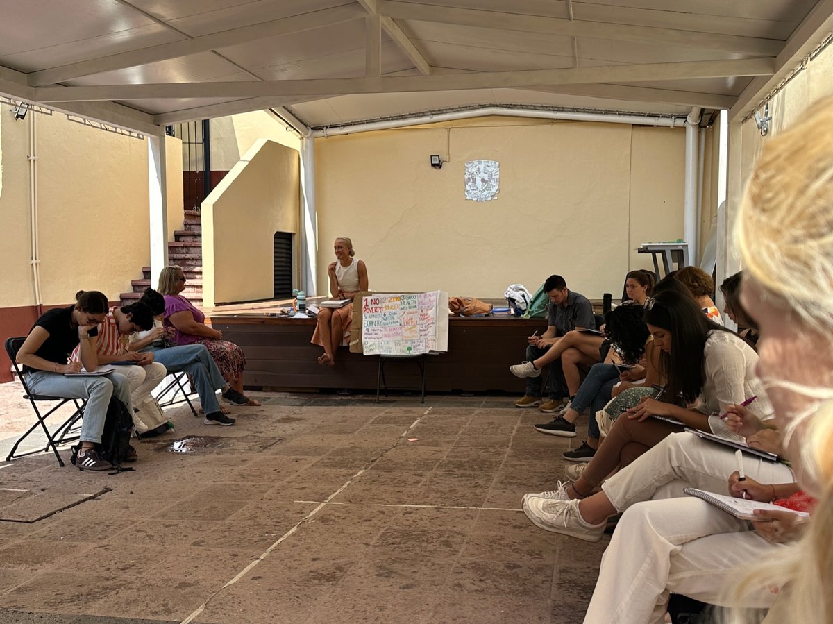 upwithpeople's tweet photo. Embarking on the journey of the VOICES Capstone project with our very first Curriculum Session! Cast A23 learned of the Sustainable Development Goals that will shape our path ahead.
#Upwithpeople #UWP #UWPprogram #VOICES #VOICESbyUWP #changemakers #youth https://t.co/FFDt6WDPma