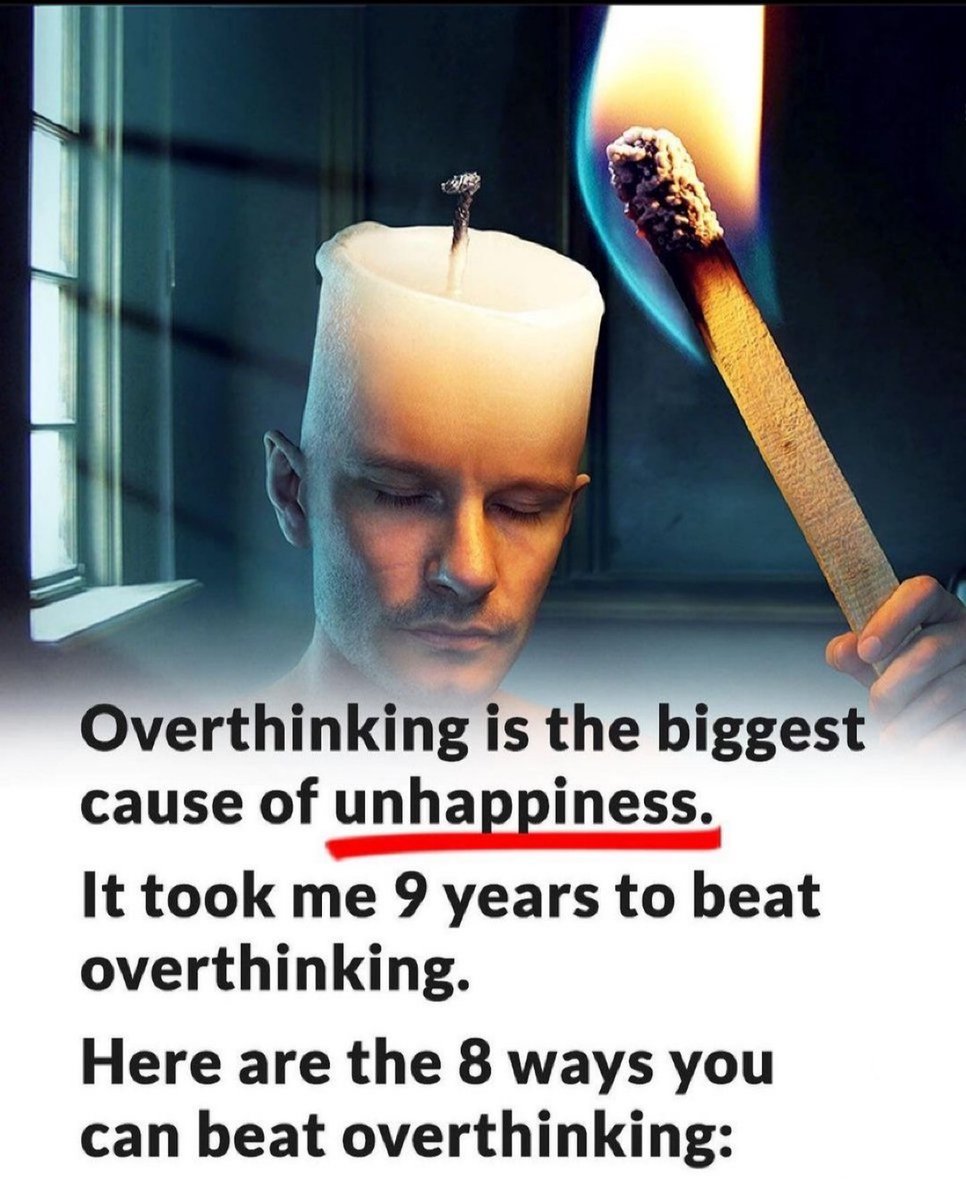 LeadersJunction's tweet photo. Overthinking is the biggest cause of unhappiness.

It took me 9 years to beat overthinking.

Here are the 8 ways you can beat overthinking: https://t.co/vtca8VD0hh