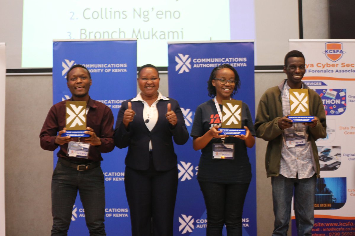 kcsfa's tweet photo. The winners of the Eldoret Hackathon are Team Mayers, Team Bitdefenders, and Team Fusion! 
🎉 Congratulations to these amazing teams for their outstanding achievements. 
We can't wait to see what incredible innovations the next hackathon will bring!#eldoret #hackathon2023 https://t.co/K68IHrVcwQ