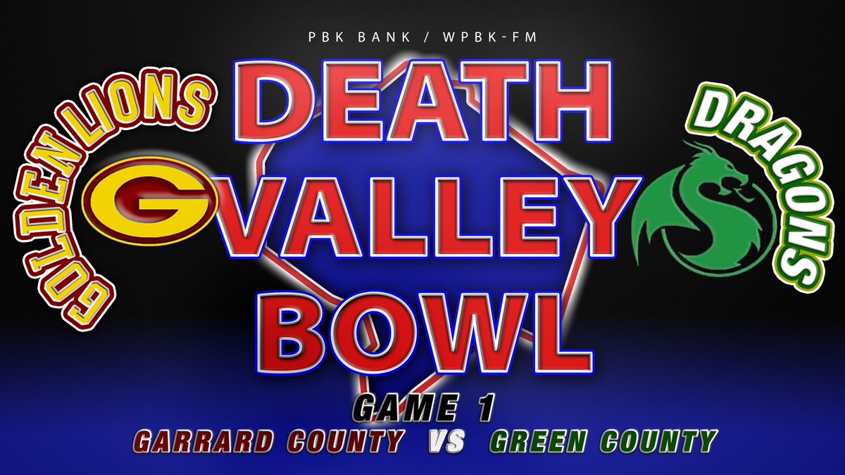 LCFB_Recruiting's tweet photo. ☠️🏈🌵PBK Bank/WPBK-FM DEATH VALLEY BOWL
🏟️ Death Valley
🎟️$10
⏰6P Green Co🐲 vs Garrard🦁
⏰8P @LC_Patriots🇺🇸 vs @CCHSREBSFB🔵
📻 WPBK-FM 102.9
📺https://t.co/xQMtwNUq8p
#NOEASYWAYOUT #DVB @LCKYAthletics @LCHS_PatNation @12thSports @PBKBankKY @GarrardFootball @green_county https://t.co/OenxLnbKfY