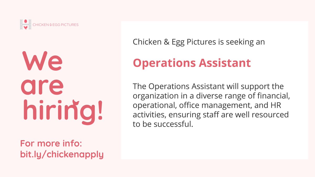 📢🐣 We are excited to announce that we’re recruiting for three new positions based in the NY tri-state area to join our growing staff: Communications Director, Executive Assistant, and Operations Assistant. 📢🐣

More information on our careers page: bit.ly/chickenapply