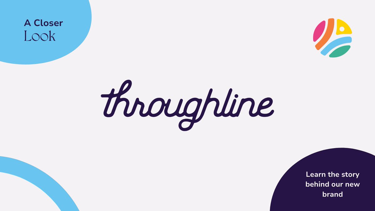 Our forward leaning, cursive font connects the word throughline from start to finish. Just as 1 thread can pull together a complex tapestry, a core commitment to elevating the student experience can strengthen  school communities &amp; help raise achievement throughlinelearning.org/home/