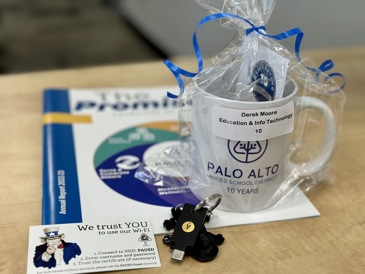 derekm8201's tweet photo. Starting year 10 as CTO with #PaloAltoUnified. From shaping our identity with the #PAUSDPromise, logo refresh, and promoting trust in our information and systems, every pixel and phrase has been a testament to our shared commitment. Proud of our journey and vision. 🎉 https://t.co/fqYwZzJtwu
