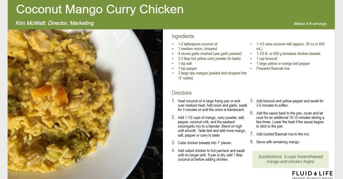 It's a double-shot recipe day! Let's tango into the weekend with this awesome mango chicken recipe from Kim. Have a mango-nificent day everyone! 
  #recipes #recipebook #FamilyFavorite #currymango #chickenrecipe #FoodieFriday #mango